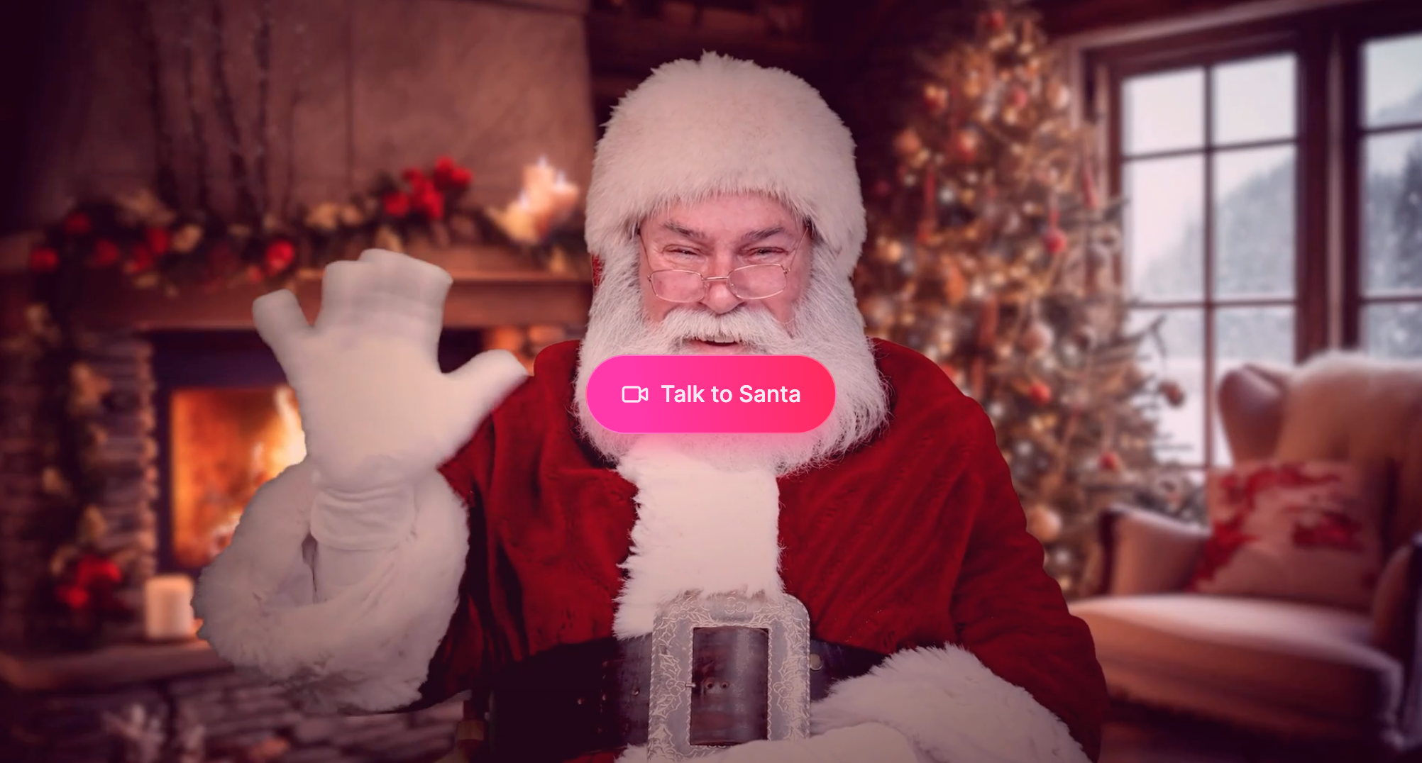 This new AI product lets you have live video conversations with a virtual Santa Claus