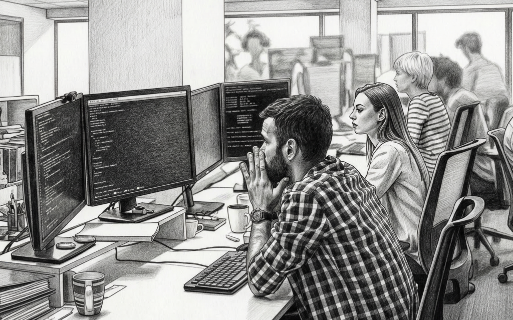 office workers that are working on computers 