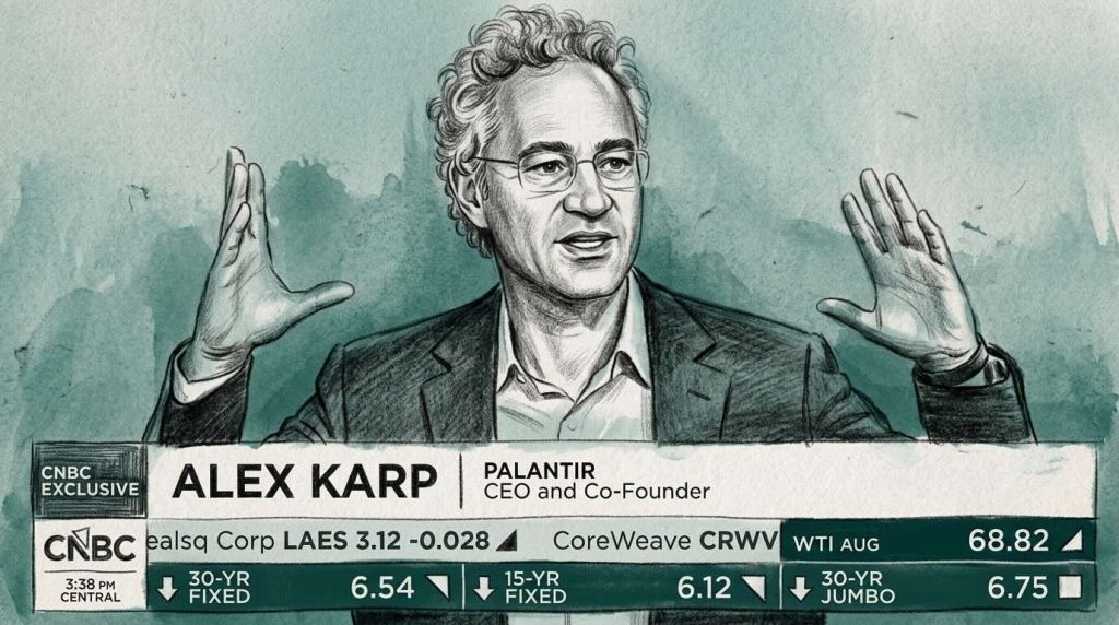 Alex Karp just told CNBC the AI industry is “effing insane.”